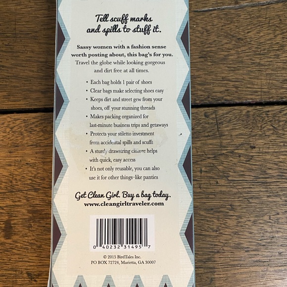 Reusable travel shoe bags. No more scuff marks - Picture 2 of 8